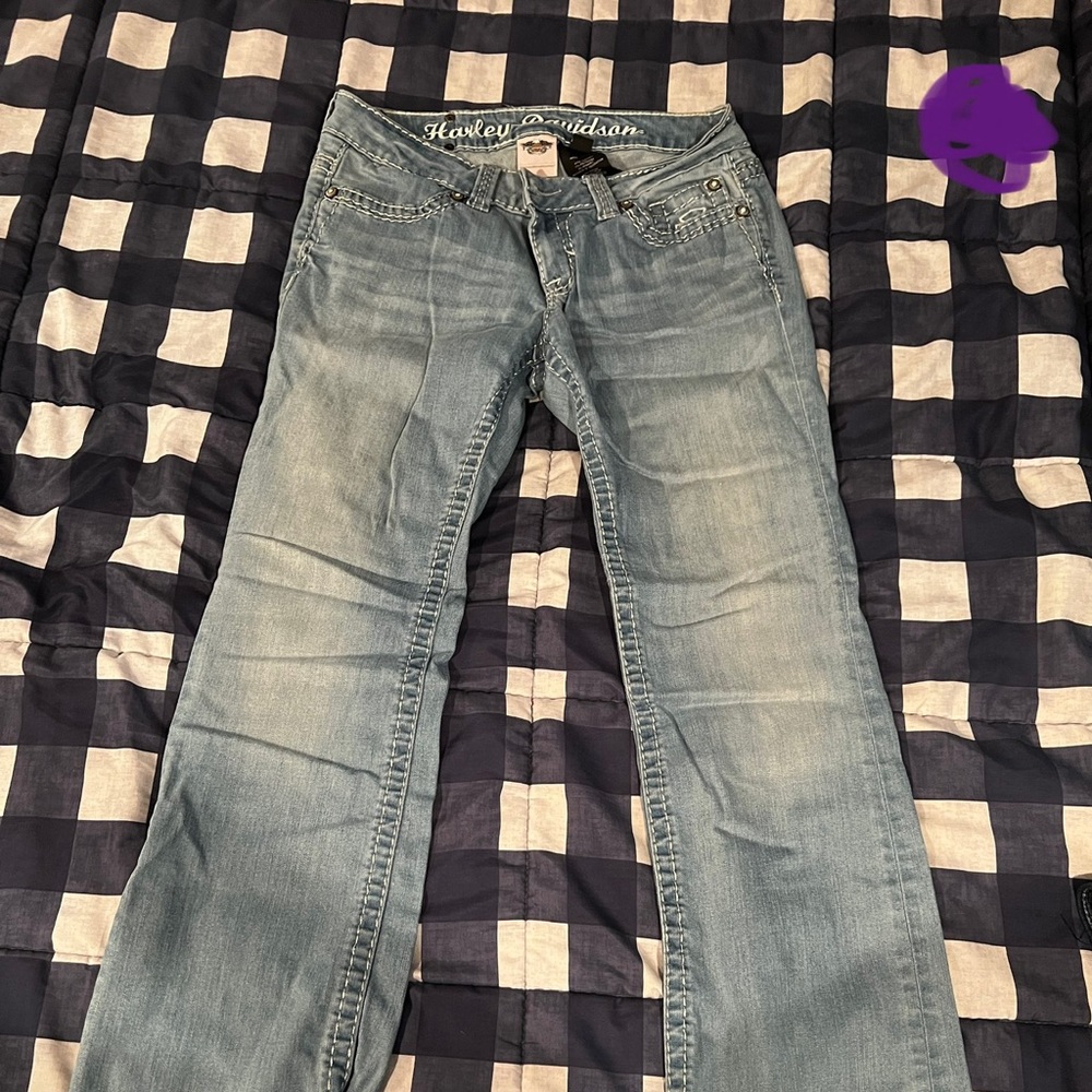 Harley-Davidson jeans size 8 Willie G skull bling